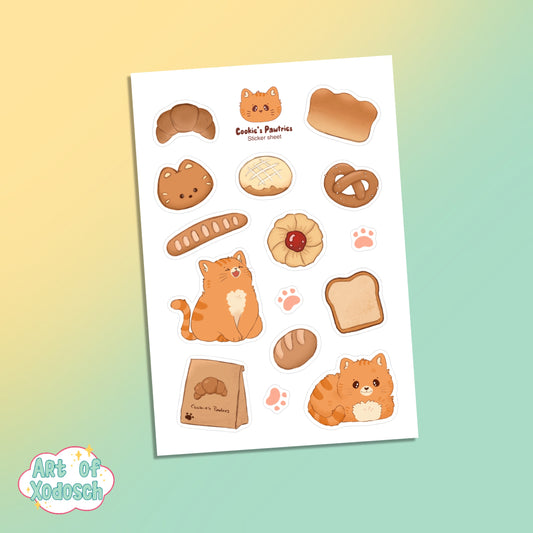 cat bakery - sticker sheet
