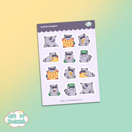 bedtime burglars sticker sheet