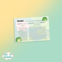 froggy recipe cards
