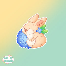 fennec fox flowers 3 sticker