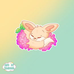 fennec fox flowers 4 sticker