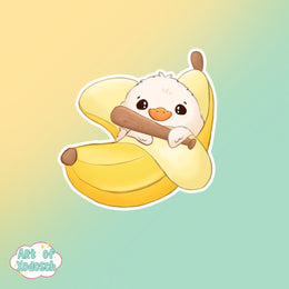 ducky banana sticker