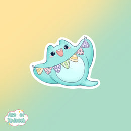 party sting ray sticker
