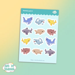 sharkies part 2 sticker sheet