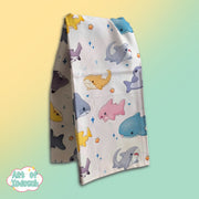 sharkies - tea towel