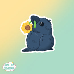sunflower crow sticker