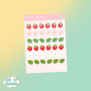 strawberry kawaii deco sticker sheet