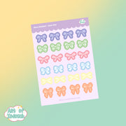 bow ties kawaii deco sticker sheet