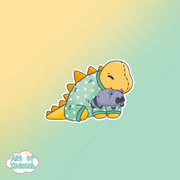 dino in pjs sticker