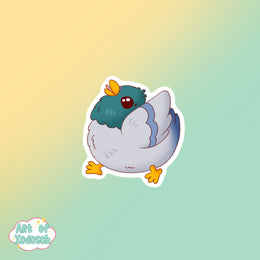 screaming pigeon sticker