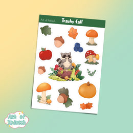 trashy fall sticker sheet