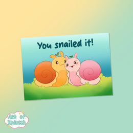 you snailed it postcard