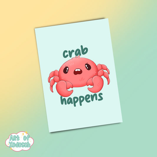 crab happens postcard