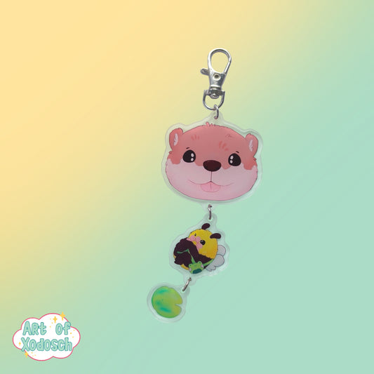 otter and bumblebee keychain
