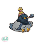 Cute iron-on patch of a pigeon of 8cm big