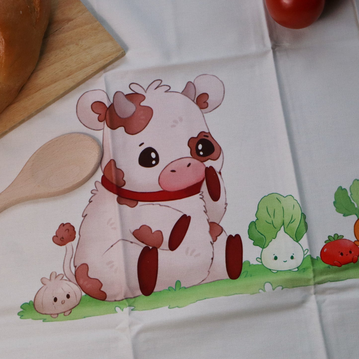 cute cow - tea towel