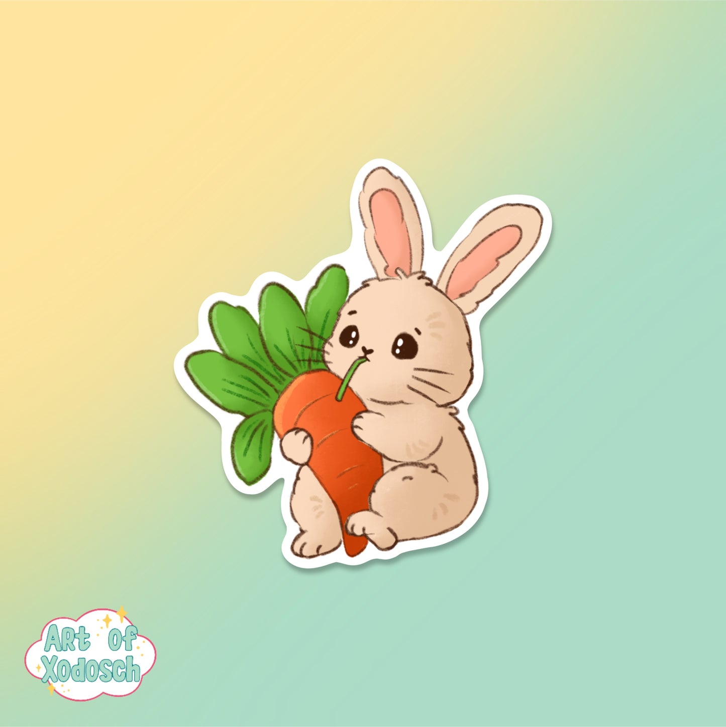 bunny carrot juice sticker