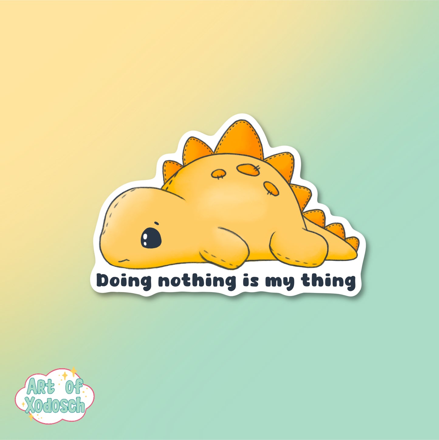 doing nothing dino sticker