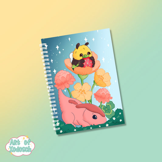 bumbleberry with dino notebook