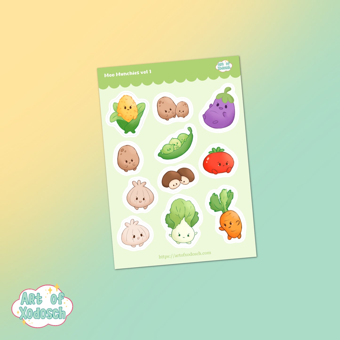 moo munchies vol 1 sticker sheet