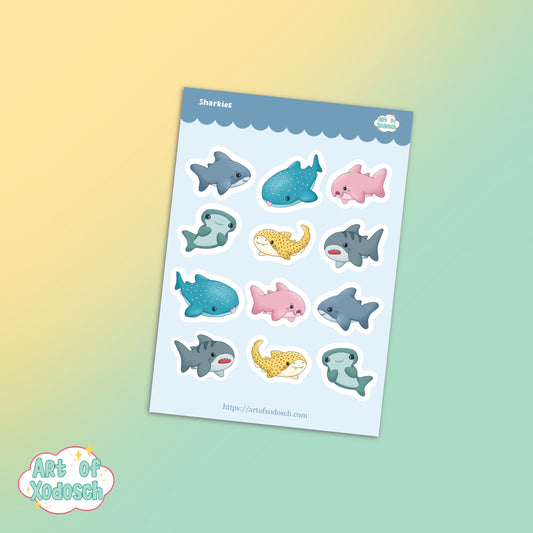 sharkies sticker sheet