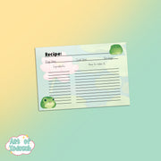 froggy recipe cards