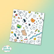 doodle glasses cloth