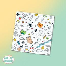 doodle glasses cloth