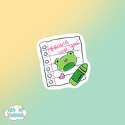 frogin love you sticker