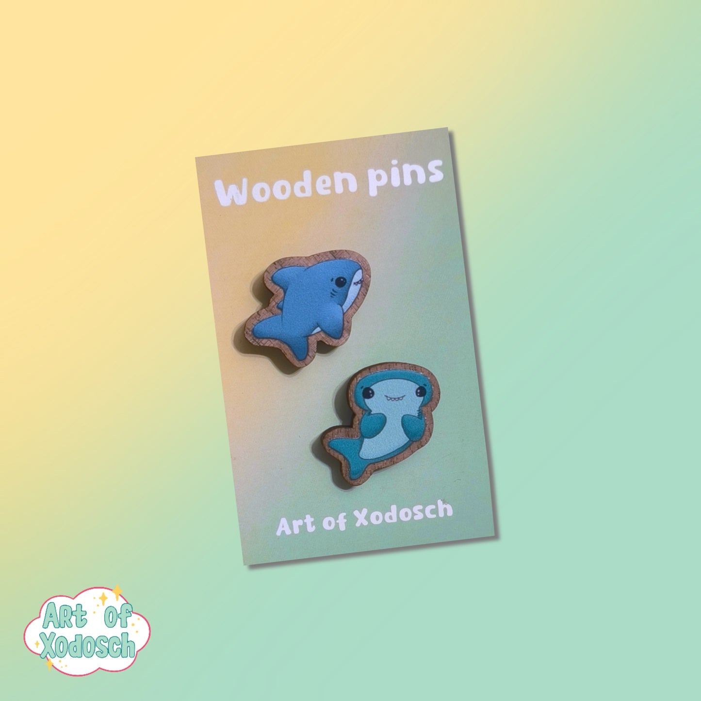 sharkies wooden pin