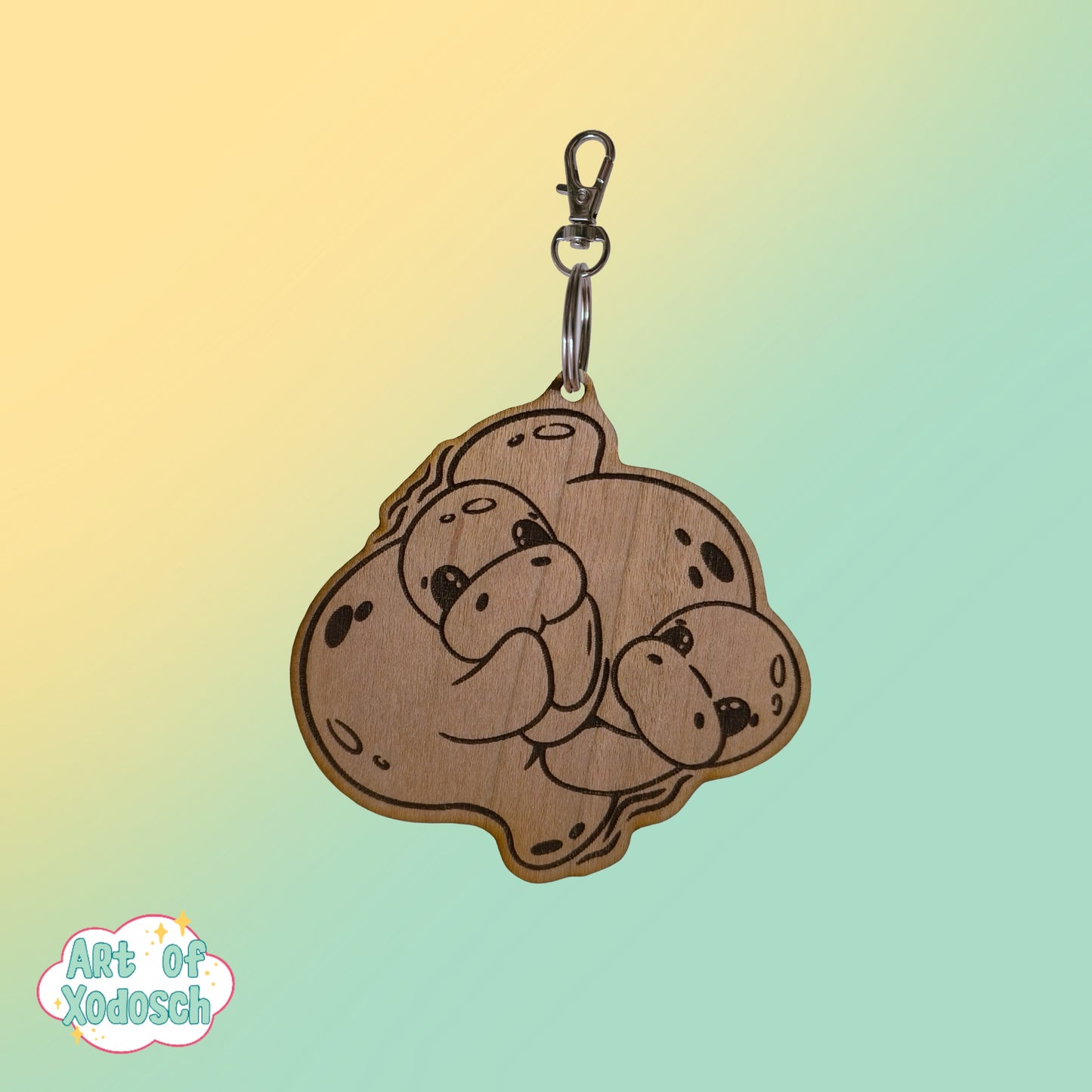 manatee wooden charm