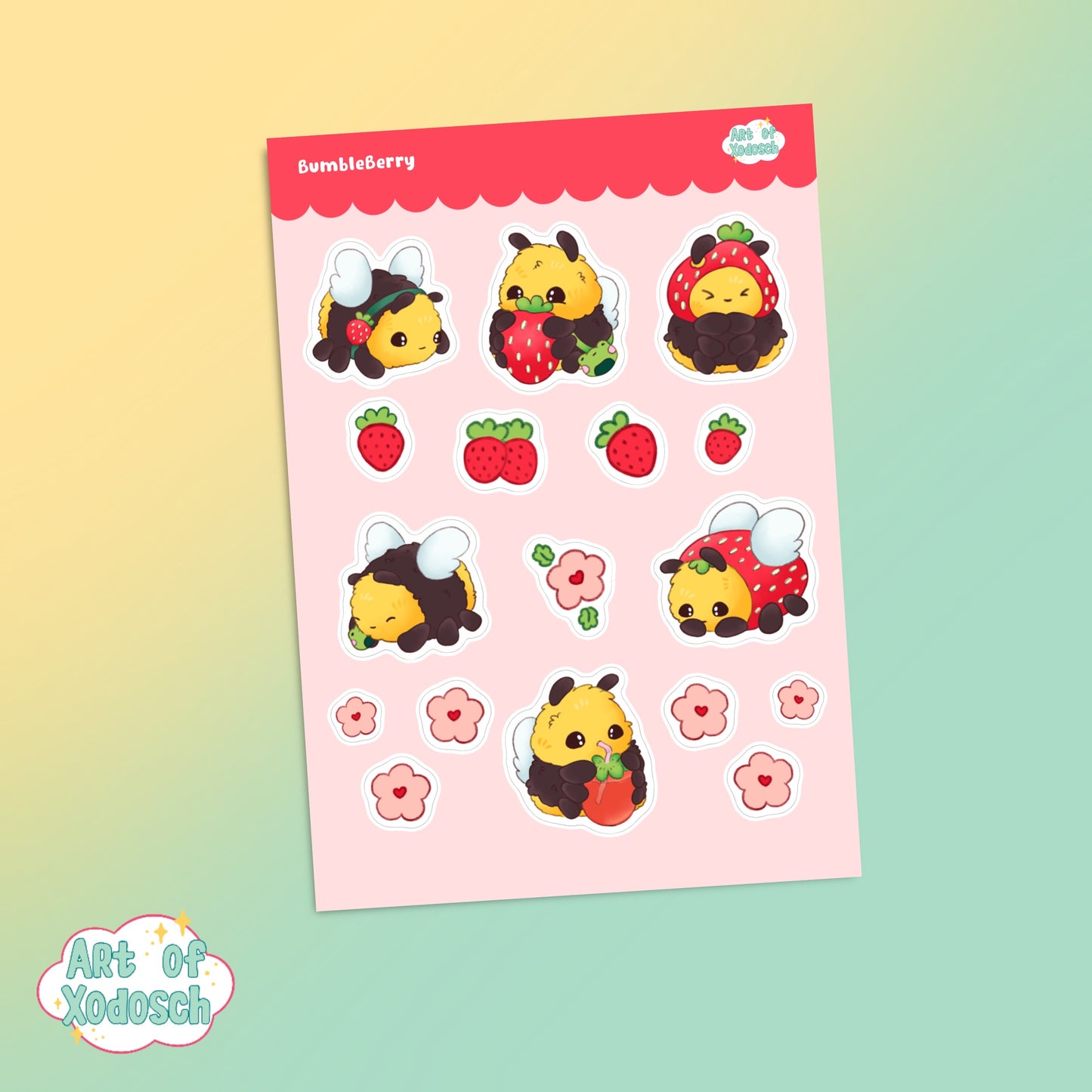 BumbleBerry sticker sheet