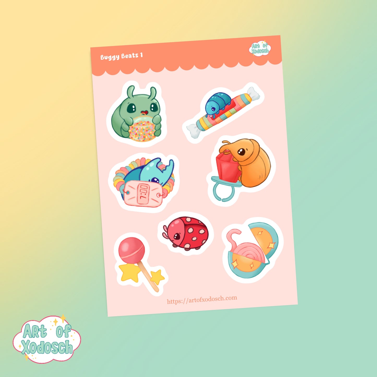 buggy beats sticker sheet