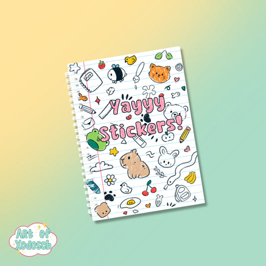 doodle reusable stickerbook A5