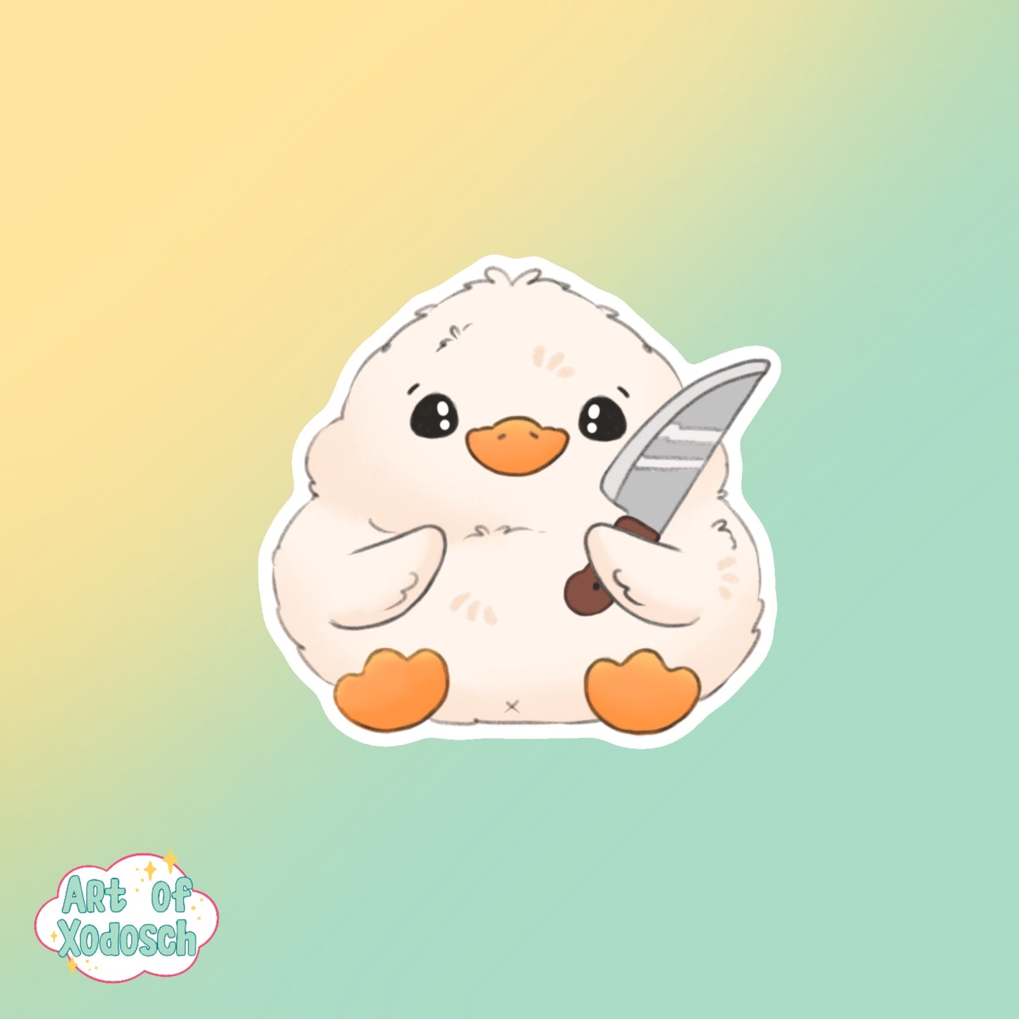 ducky knife sticker