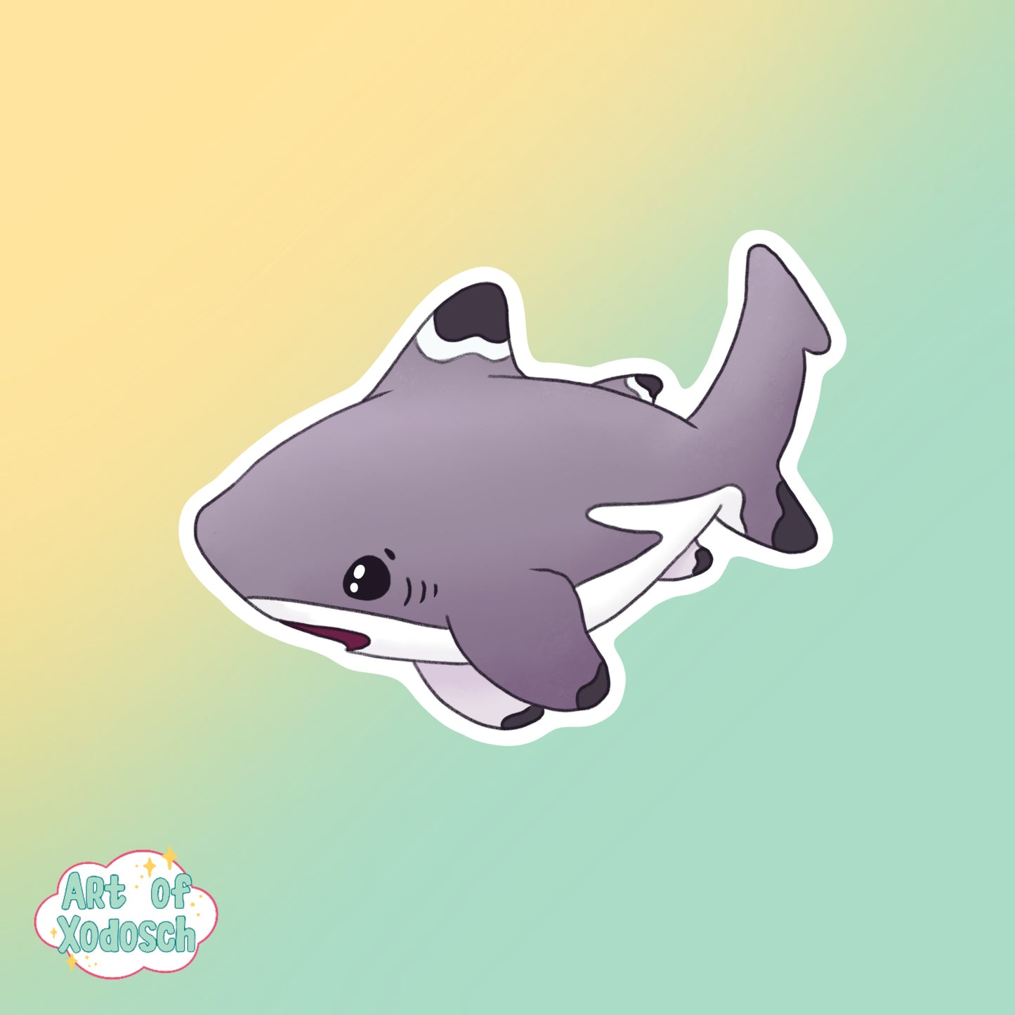 black tip reef shark sticker