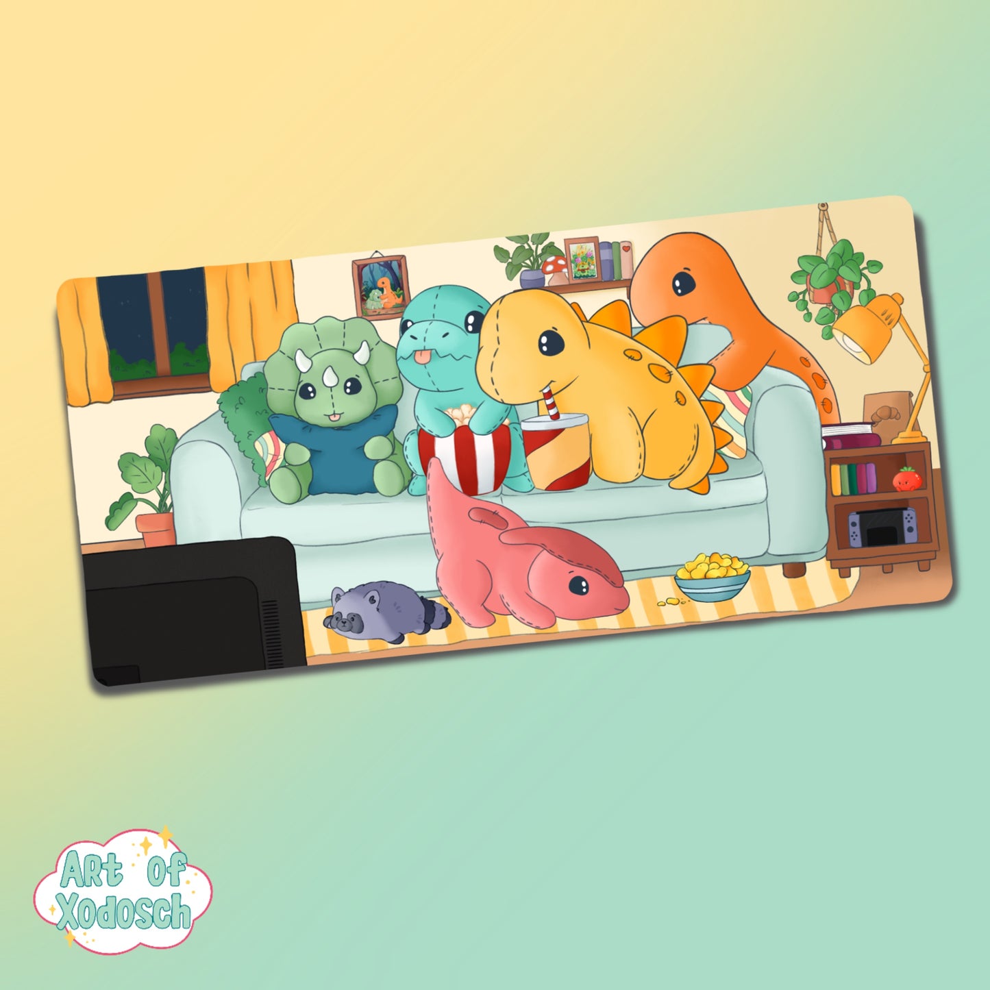 dino plush buddies - desk mat