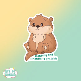 otterly unstable sticker