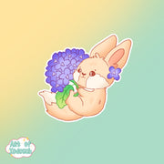 fennec fox flowers 5 sticker