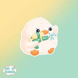 ducky watergun - sticker