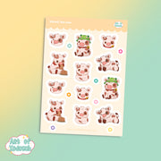 biscuit the cow sticker sheet