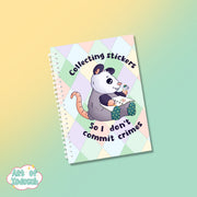 opossum reusable stickerbook A5