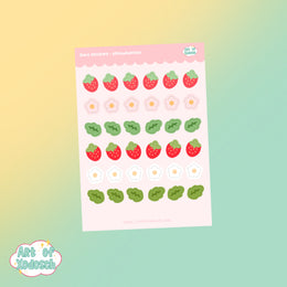 strawberry kawaii deco sticker sheet