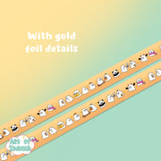 ghosts gold foil washi tape