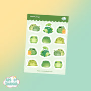 chonky frogs sticker sheet