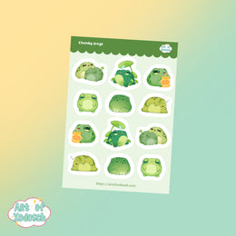 chonky frogs sticker sheet