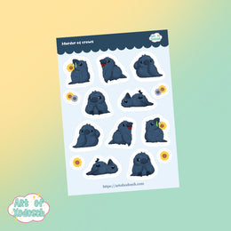 crow sticker sheet