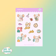 crafty mice sticker sheet