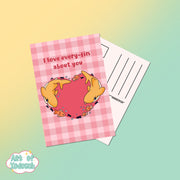 shark valentine’s day postcard