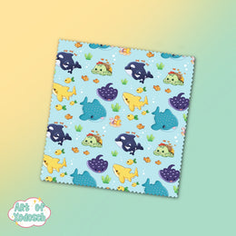 sea animals - lens cloth